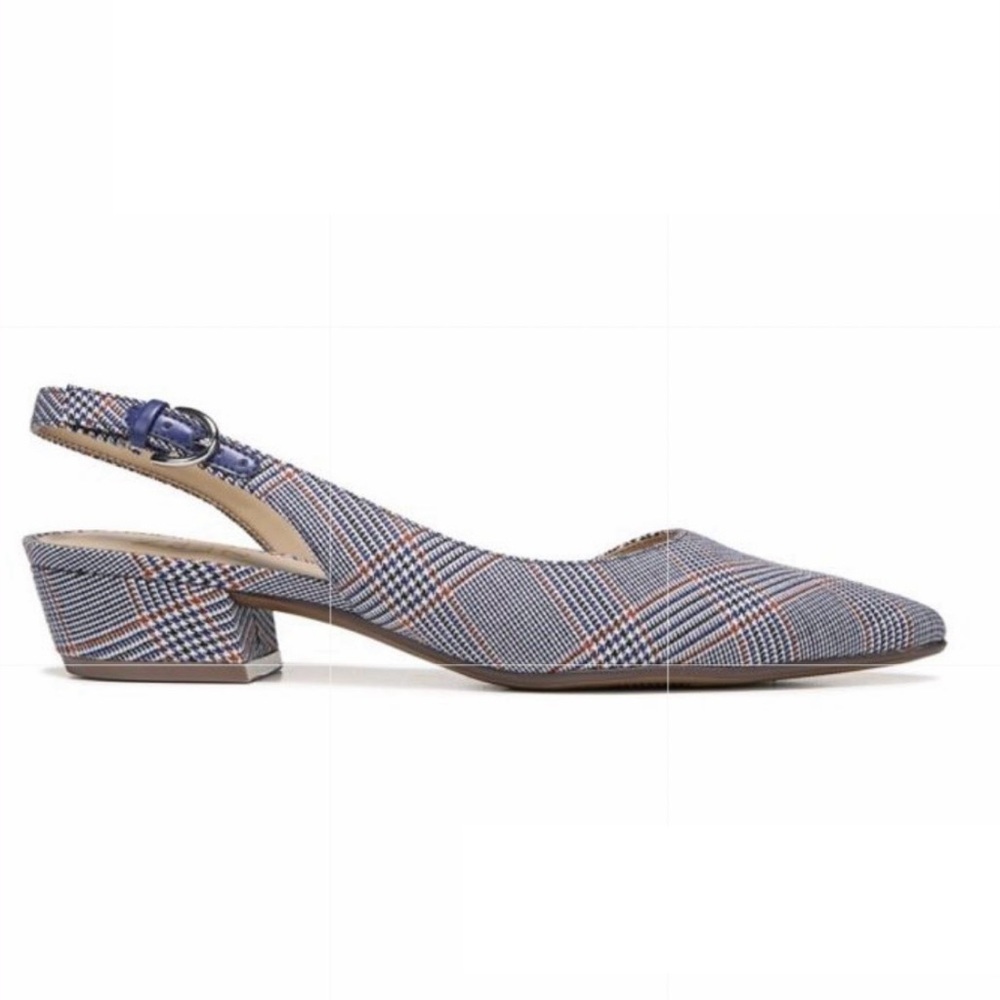 NATURALIZER Banks Low Heel Slingback Plaid